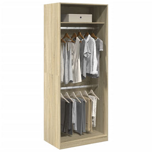 Garde-robe chêne sonoma 80x50x200 cm bois d'ingénierie