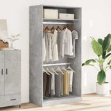Garde-robe Gris béton 100x50x200 cm Aggloméré
