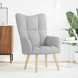 Chaise de relaxation gris nuage tissu