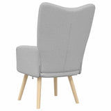 Chaise de relaxation gris nuage tissu