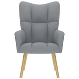 Chaise de relaxation Gris clair Tissu