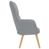 Chaise de relaxation Gris clair Tissu