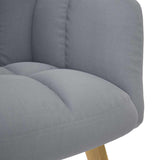 Chaise de relaxation Gris clair Tissu