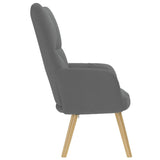 Chaise de relaxation Gris foncé Tissu