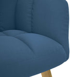 Chaise de relaxation Bleu Tissu