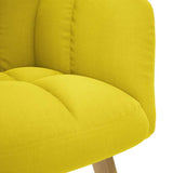Chaise de relaxation jaune clair tissu
