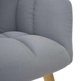 Chaise de relaxation avec repose-pied Gris clair Tissu
