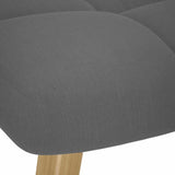 Chaise de relaxation avec repose-pied Gris foncé Tissu