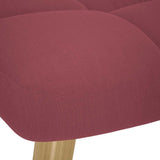 Chaise de relaxation avec repose-pied Rouge bordeaux Tissu