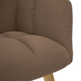 Chaise de relaxation avec repose-pied Marron Tissu
