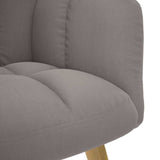 Chaise de relaxation avec repose-pied Taupe Tissu