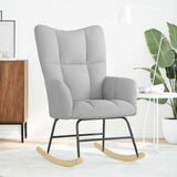 Chaise à bascule gris nuage tissu