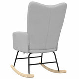 Chaise à bascule gris nuage tissu