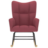 Chaise à bascule Rouge bordeaux Tissu