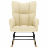 Chaise à bascule Crème Tissu