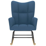 Chaise à bascule Bleu Tissu