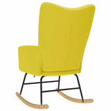Chaise à bascule jaune clair tissu