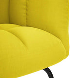 Chaise à bascule jaune clair tissu