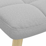 Chaise à bascule avec repose-pied gris nuage tissu