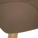 Chaise à bascule avec repose-pied Marron Tissu