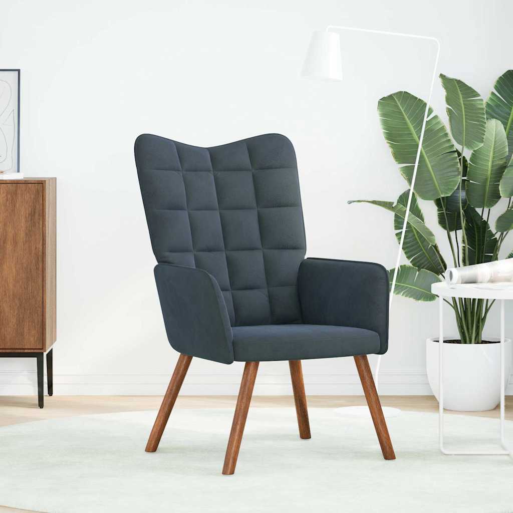 Chaise de relaxation Gris foncé Velours