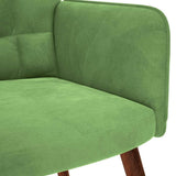 Chaise de relaxation Vert clair Velours