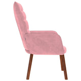 Chaise de relaxation Rose Velours