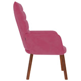 Chaise de relaxation Rouge bordeaux Velours