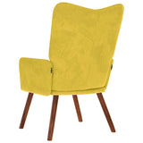 Chaise de relaxation jaune velours