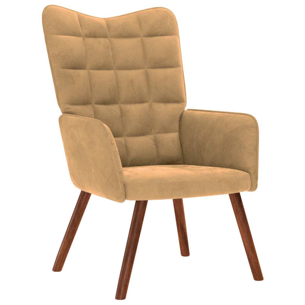 Chaise de relaxation Marron Velours