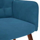Chaise de relaxation Bleu Velours