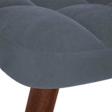 Fauteuil relax avec tabouret en velours gris foncé