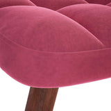 Chaise de relaxation avec tabouret Bordeaux Velours