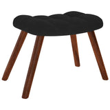 Fauteuil relax avec tabouret en velours noir