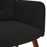 Fauteuil relax avec tabouret en velours noir