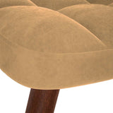 Chaise de relaxation avec tabouret Marron Velours