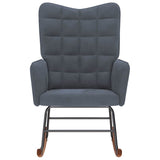 Chaise à bascule Gris foncé Velours