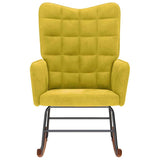 Chaise à bascule Jaune Velours