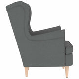 Fauteuil gris foncé 74x84x100 cm tissu