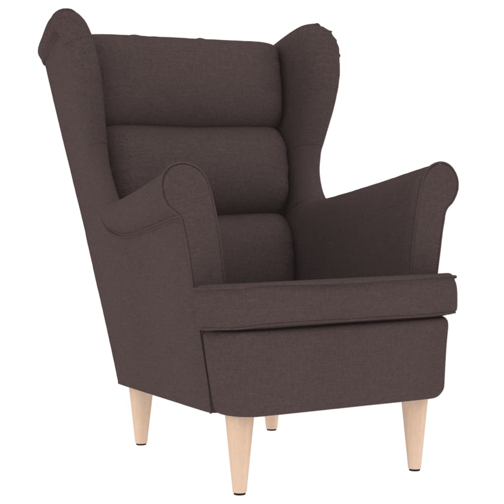 Fauteuil marron foncé 74x84x100 cm tissu