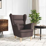 Fauteuil marron foncé 74x84x100 cm tissu