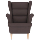 Fauteuil marron foncé 74x84x100 cm tissu