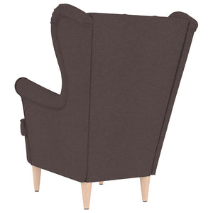 Fauteuil marron foncé 74x84x100 cm tissu