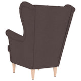 Fauteuil marron foncé 74x84x100 cm tissu