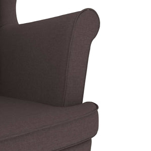 Fauteuil marron foncé 74x84x100 cm tissu