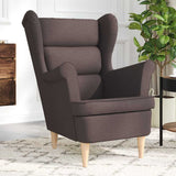 Fauteuil marron foncé 74x84x100 cm tissu