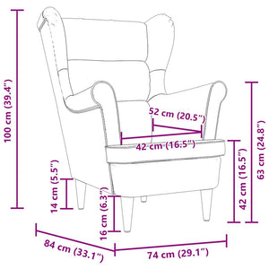 Fauteuil vert foncé 74x84x100 cm tissu