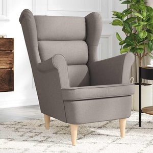 Fauteuil taupe 74x84x100 cm tissu