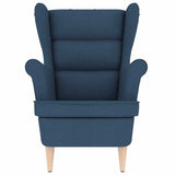 Fauteuil bleu 74x84x100 cm tissu