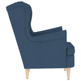 Fauteuil bleu 74x84x100 cm tissu